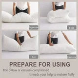 Body Pillow for Adults for Bed with Cover Body Pillow Case Large Firm Cooling Microfiber Insert- White 20 x 54 inch