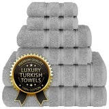 American Soft Linen Turkish 6 Piece Towel Set, 100% Cotton Premium Soft Bathroom Towels