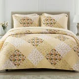 Exclusivo Mezcla 3 Pieces Boho Bohemian Quilt Set King Size, Lightweight Patchwork Quilted Bedspread/Coverlet/Bed cover/Bedding Set