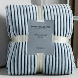 DISSA Sherpa Fleece Blanket Soft Blue and White Throw Blanket Cozy Plush Blankets for Couch Sofa Bed, 51"x63"