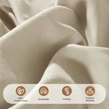 iAngu 100% Natural Linen Bed Sheets Set-Breathable - Durable - 4 Pieces (Linen, Queen)