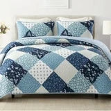 Exclusivo Mezcla 3 Pieces Boho Bohemian Quilt Set King Size, Lightweight Patchwork Quilted Bedspread/Coverlet/Bed cover/Bedding Set